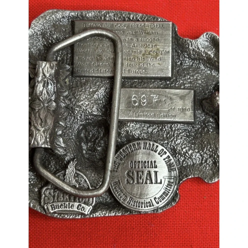 Buffalo Bill Siskiyou Belt Buckle Vintage 1986 Western Hall of Fame LE #687/1000
